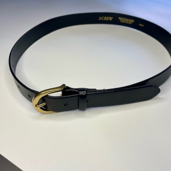 J Crew Italian Leather Belt. Black. Size S.